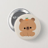 Badge Rond 5 Cm Cute Capybara (Devant & derrière)
