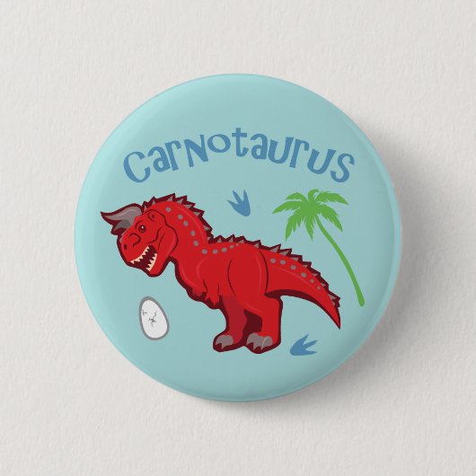 Badge Rond 5 Cm Cute Carnotaurus (Devant)