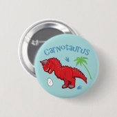 Badge Rond 5 Cm Cute Carnotaurus (Devant & derrière)