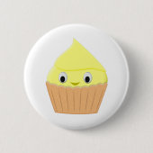 Badge Rond 5 Cm Cute Cartoon Citron Cupcake (Devant)