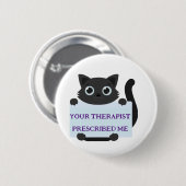 Badge Rond 5 Cm Cute Cat  (Devant & derrière)