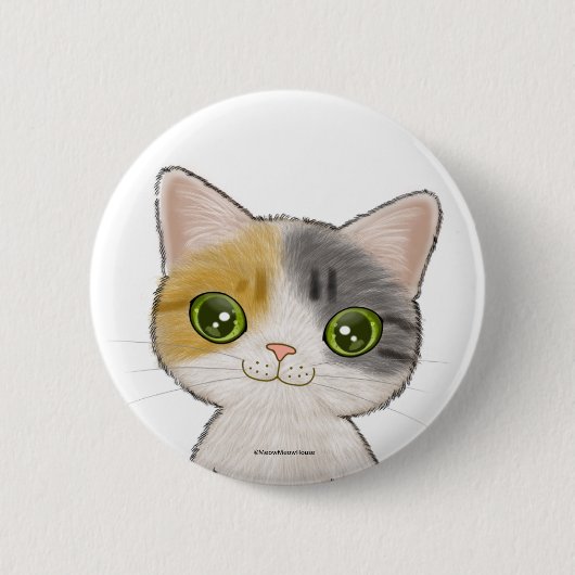 Badge Rond 5 Cm Cute Cat Clico (Devant)