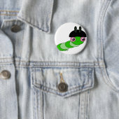 Badge Rond 5 Cm Cute Caterpillar (En situation)