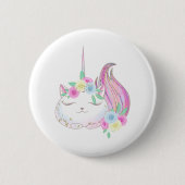 Badge Rond 5 Cm Cute Caticorn (Devant)