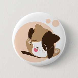 Badge Rond 5 Cm Cute chat