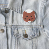 Badge Rond 5 Cm Cute Chat 2 (En situation)