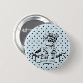 Badge Rond 5 Cm Cute chat chaton | empreinte de patte tout-en-un s (Devant & derrière)