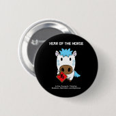 Badge Rond 5 Cm Cute Chinese Zodiac Lunar New Year Tees Year Of Th (Devant & derrière)