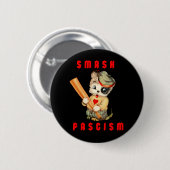 Badge Rond 5 Cm Cute Chiot Rétro - Fascisme Smash (Devant & derrière)