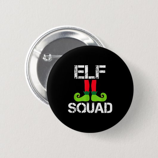 Badge Rond 5 Cm Cute Christmas Cheer Elf Squad Santa's Helper (Devant & derrière)
