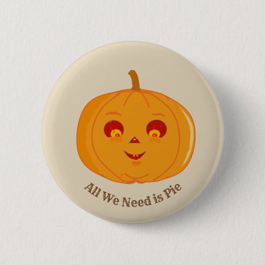 Badge Rond 5 Cm Cute Citrouille Halloween (Devant)