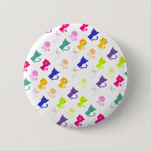Badge Rond 5 Cm Cute coloré drôle chats plaque d'immatriculation m