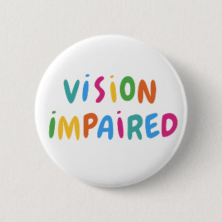 Badge Rond 5 Cm Cute Colorful Rainbow Typography Vision Impaired