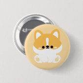 Badge Rond 5 Cm Cute Corgi (Devant & derrière)
