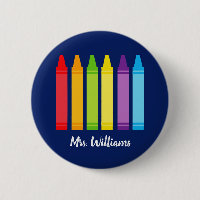 Cute Custom Kindergarten School Teacher Crayon