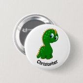 Badge Rond 5 Cm Cute Dinosaur Personnalisé (Devant & derrière)