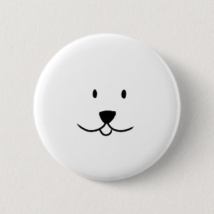 Badge Rond 5 Cm Cute dog face