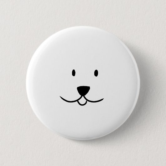 Badge Rond 5 Cm Cute dog face (Devant)