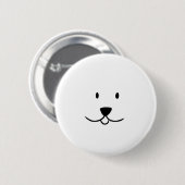 Badge Rond 5 Cm Cute dog face (Devant & derrière)