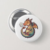 Badge Rond 5 Cm Cute Dragon Zodiac (Devant & derrière)