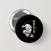 Badge Rond 5 Cm Cute Dreaming Kawaii Santa Claus  (Devant & derrière)