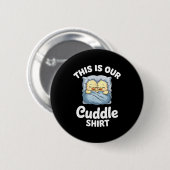 Badge Rond 5 Cm Cute Duck Couple Cozy This Is Our Cuddle  (Devant & derrière)