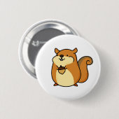 Badge Rond 5 Cm Cute écureuil Kawaii (Devant & derrière)