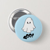 Badge Rond 5 Cm Cute Fantôme bleu Halloween Éffrayant un (Devant & derrière)