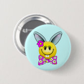 Badge Rond 5 Cm Cute fille lapin visage épingle (Devant & derrière)