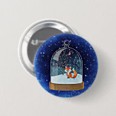 Badge Rond 5 Cm Cute fox inside (Devant & derrière)