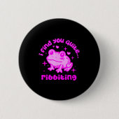 Badge Rond 5 Cm Cute Frog Pun Ribbiting Frog Lovers Quote Design (Devant)