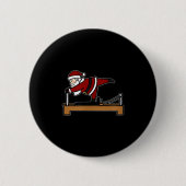 Badge Rond 5 Cm Cute Funny Mery Christmas Lates Santa Claus Perfom (Devant)