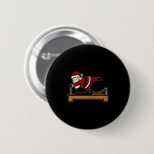 Badge Rond 5 Cm Cute Funny Mery Christmas Lates Santa Claus Perfom (Devant & derrière)