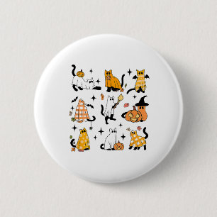 Badge Rond 5 Cm Cute Ghost Chat Funny Halloween Costumes de tenue