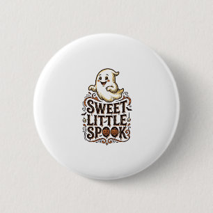 Badge Rond 5 Cm Cute Ghost Halloween Vintage Spooky Shirt_1