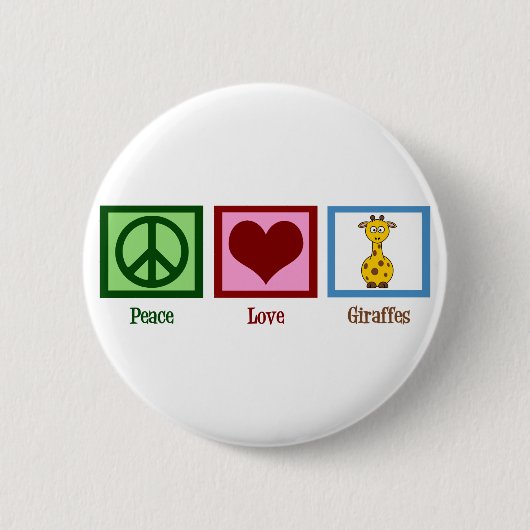 Badge Rond 5 Cm Cute Giraffe (Devant)
