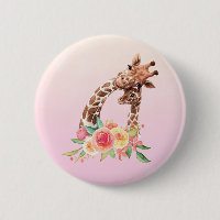 Cute Giraffe Aquarelle Maman & Bébé