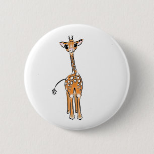Badge Rond 5 Cm Cute Giraffe drawing, safari animals