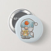 Badge Rond 5 Cm Cute Gnome Infirmière Médicale (Devant & derrière)