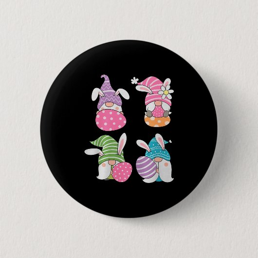 Badge Rond 5 Cm Cute Gnomes Tri-blend Premium (Devant)