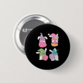 Badge Rond 5 Cm Cute Gnomes Tri-blend Premium (Devant & derrière)