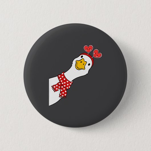 Badge Rond 5 Cm Cute Goose Xoxo Be Mine Happy Valentine's Day Wome (Devant)