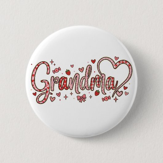 Badge Rond 5 Cm Cute Grandma Button (Devant)