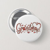 Badge Rond 5 Cm Cute Grandma Button (Devant & derrière)