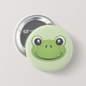 Badge Rond 5 Cm Cute Grenouille verte | Bouton (Devant & derrière)