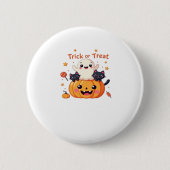 Badge Rond 5 Cm Cute Halloween - Classe Kawaii Ghost et Black Cats (Devant)