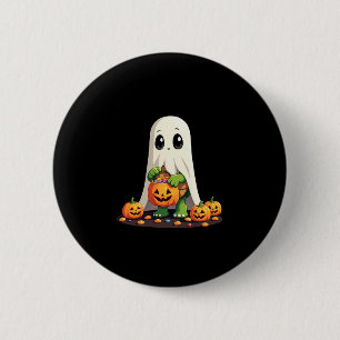 Badge Rond 5 Cm Cute Halloween Turtle Ghost avec bonbon (6)