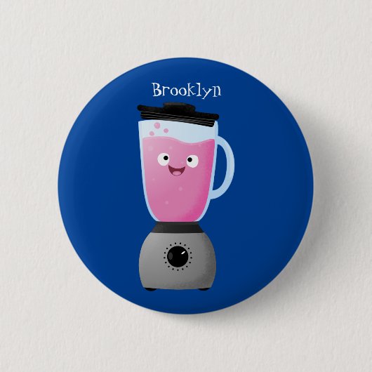 Badge Rond 5 Cm Cute happy food mixender cuisine appareil dessin a (Devant)