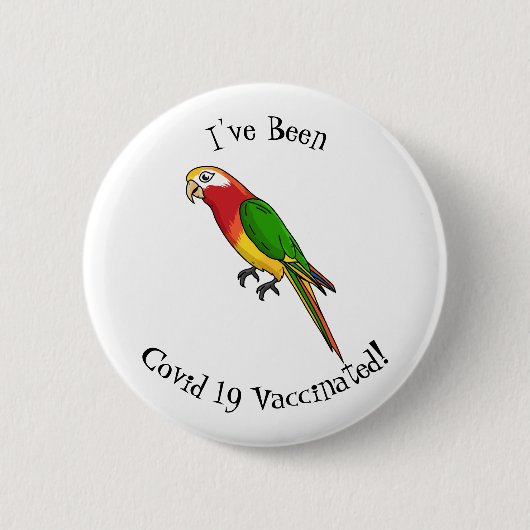 Badge Rond 5 Cm Cute happy parrot (Devant)