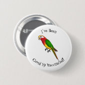 Badge Rond 5 Cm Cute happy parrot (Devant & derrière)